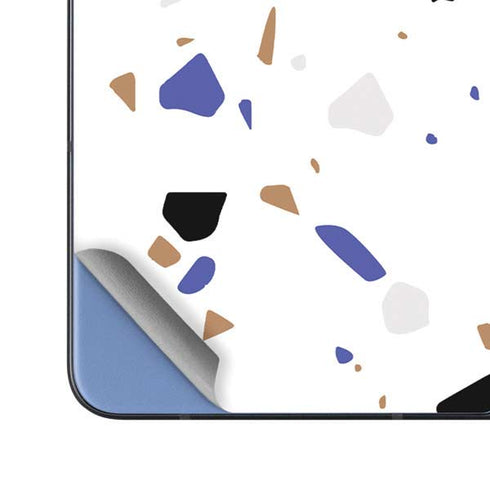 White Terrazzo Galaxy Z Fold5 5G Skin